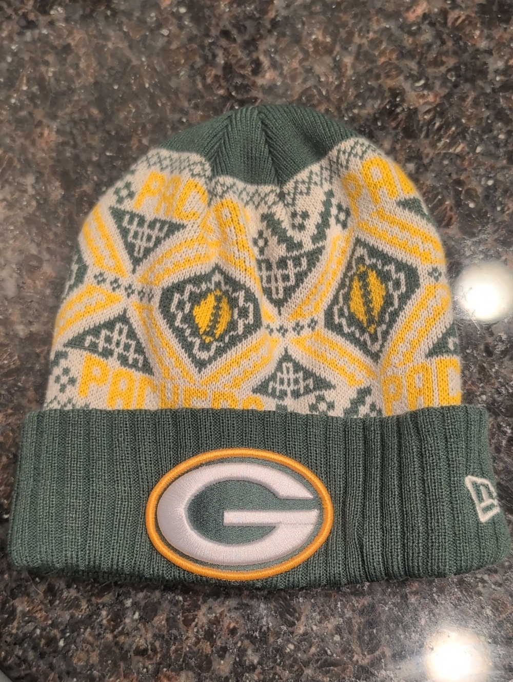 New Era Green Bay Packers Kids Beanie - Green & Yellow